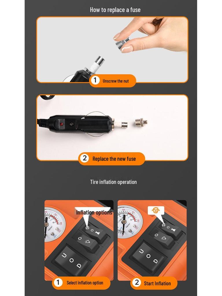 12V Multi-Functional Electric Car Jack and Wrench Set