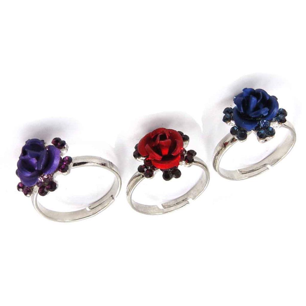 Les Trésors De Lily [J8028] - 'Rosa Romantica' Plural Ring (3 Rings)