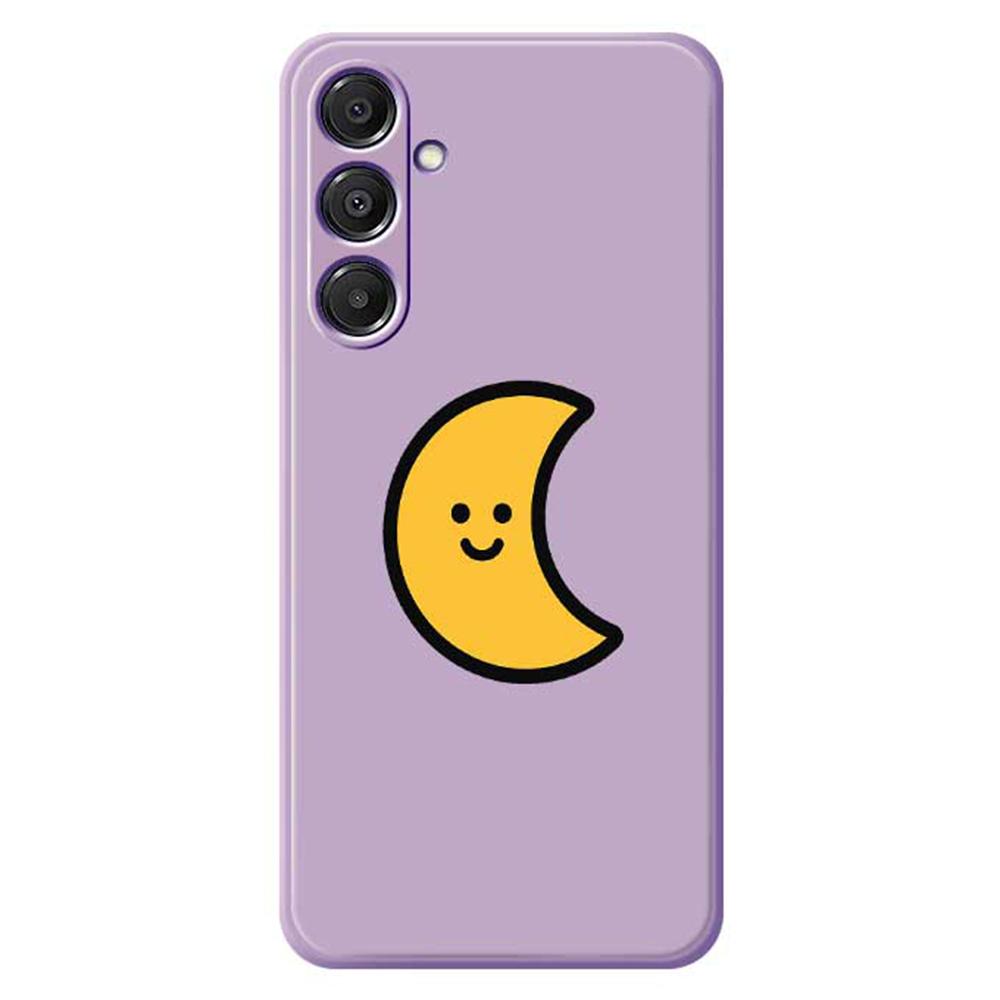 For Samsung Galaxy A16 5G/4G Case Yellow Moon Pattern Printing Straight Edge TPU Phone Back Cover
