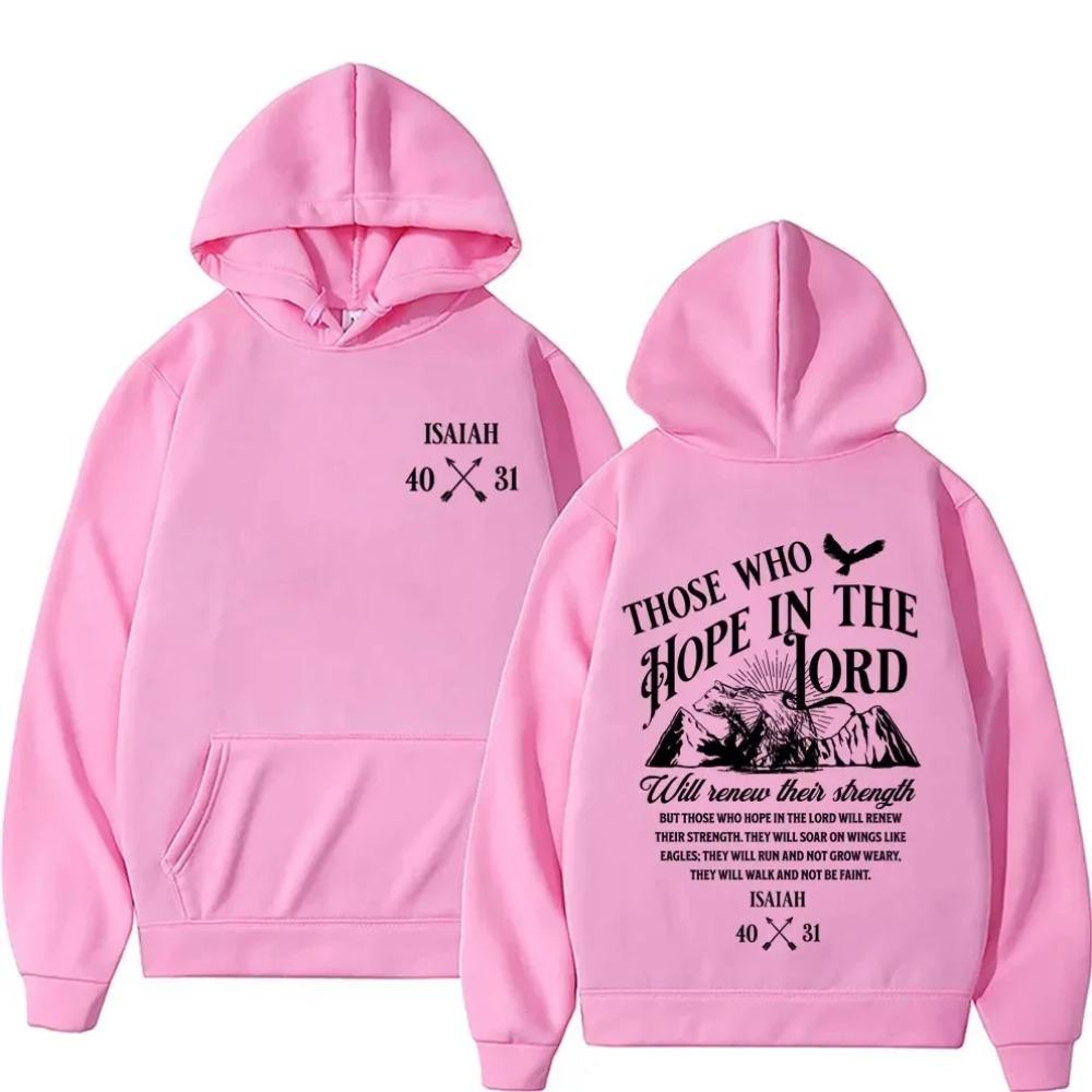Men Women's Clothing Fashion High Street Sweatshirts Autumn/Winter Fleece Warm Hoodie Y2K Christian Jesus Letters Print Hoodies