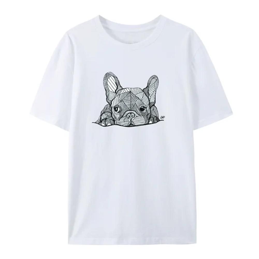 Dámské oblečení Tričko Femme Značka Štěně francouzského buldočka Tričko s kulatým výstřihem Klučičí tričko se zvířecím potiskem Mikina Pánská trička 72805