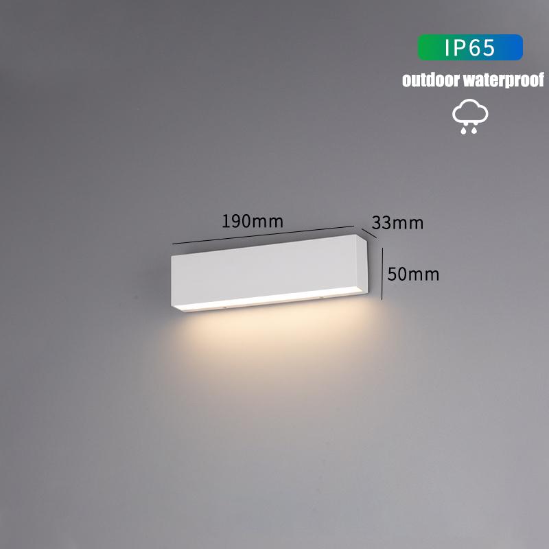 

Современный светодиодный уличный настенный светильник Галерея Светильник Водонепроницаемый IP65 Верхний и нижний свет Алюминиевый домашний светильник Проходной коридорный настенный светильник Warm White