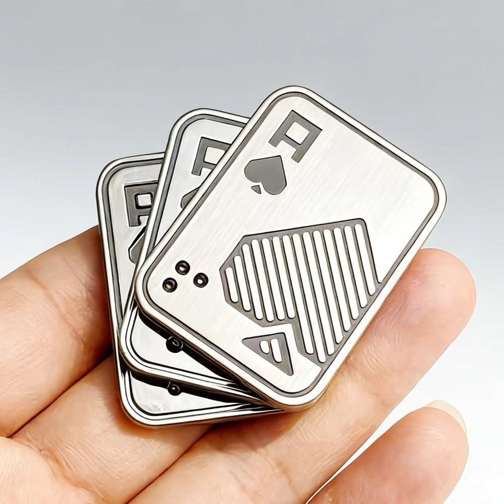 Zinc Zinc Alloy Fidget Slider Toy Metal Finger Spinne Toy Pocket Game Magnetic Fidget Slider Kids Gifts