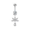 Heart Bow Pendant Belly Button Ring For Women Girls Body Piercing Stainless Steel Navel Ring Beach Jewelry