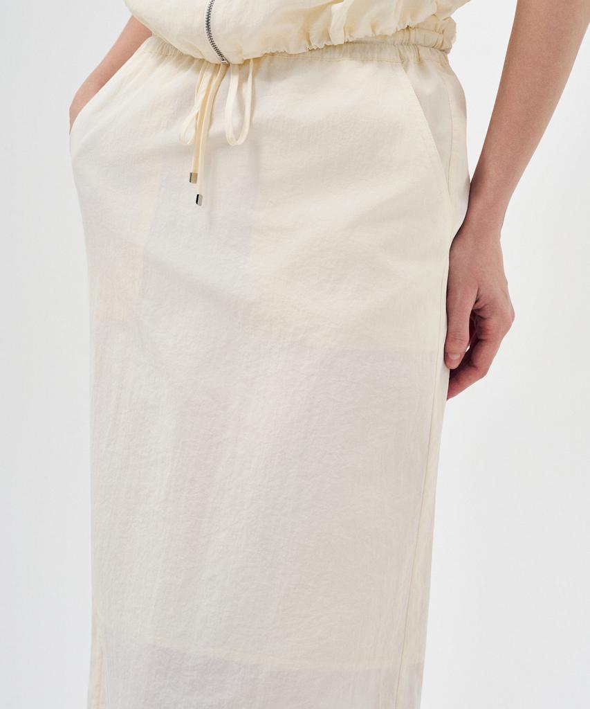 Laneonkyulleoseu Fluid Banding H-Line Skirt_Ivory