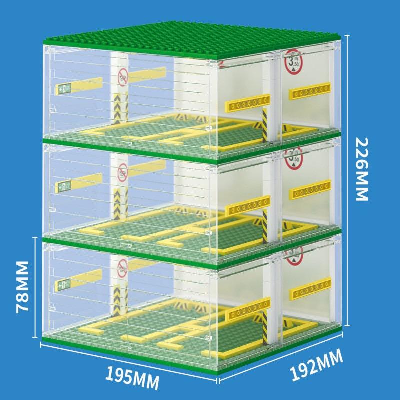 City Speed Champions Sports Cars Garage Building Blocks MOC Supercar Racing Parking Lot DIY Vehicle Storage Box Bricks Kids Toys