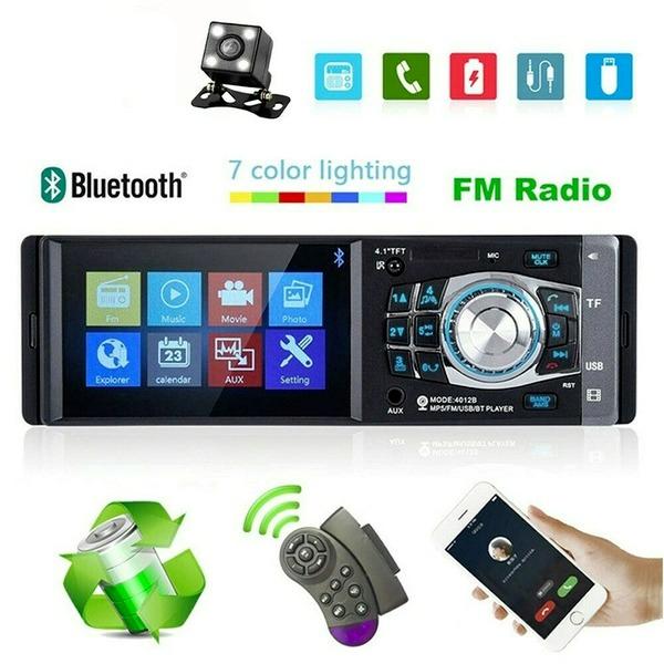 

1 DIN 4,1 HD Bluetooth Автомобильный мультимедийный плеер MP3 MP5 Аудио Стерео Радио FM Пульт дистанционного управления Поддержка камеры заднего вида чёрный