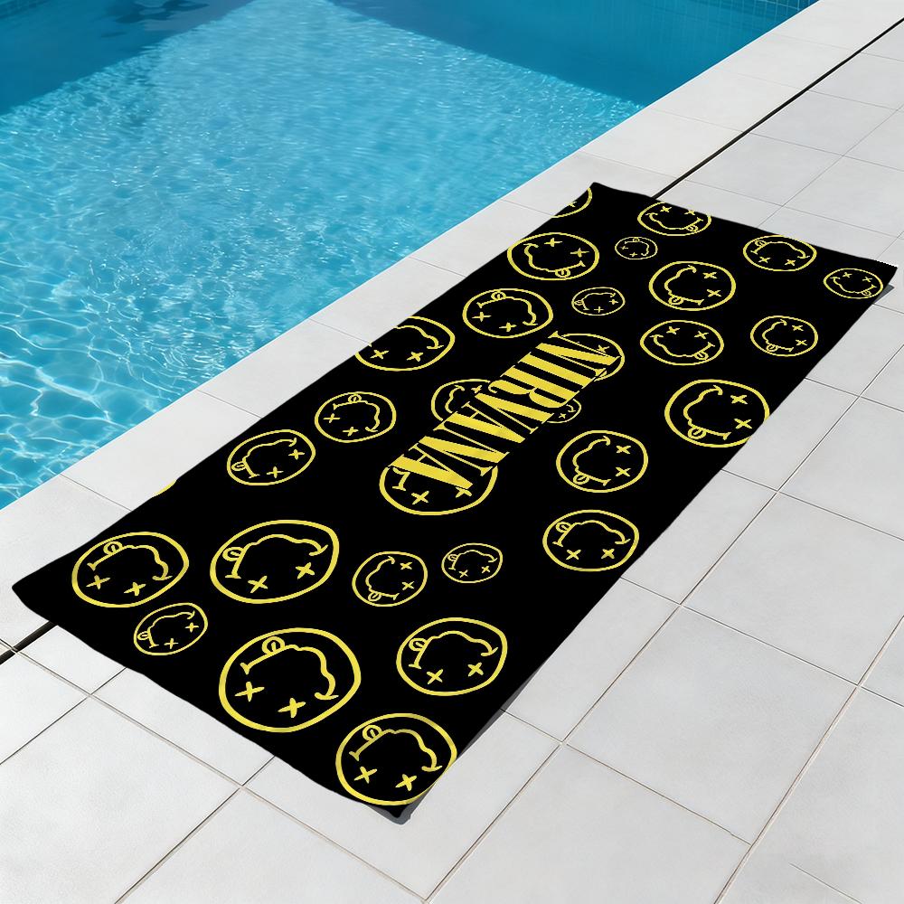 N-nirvana-a Singer Towel Beach Quick Dry Soft Pool Towels Gift for Travel Gym Shower Camping Sports