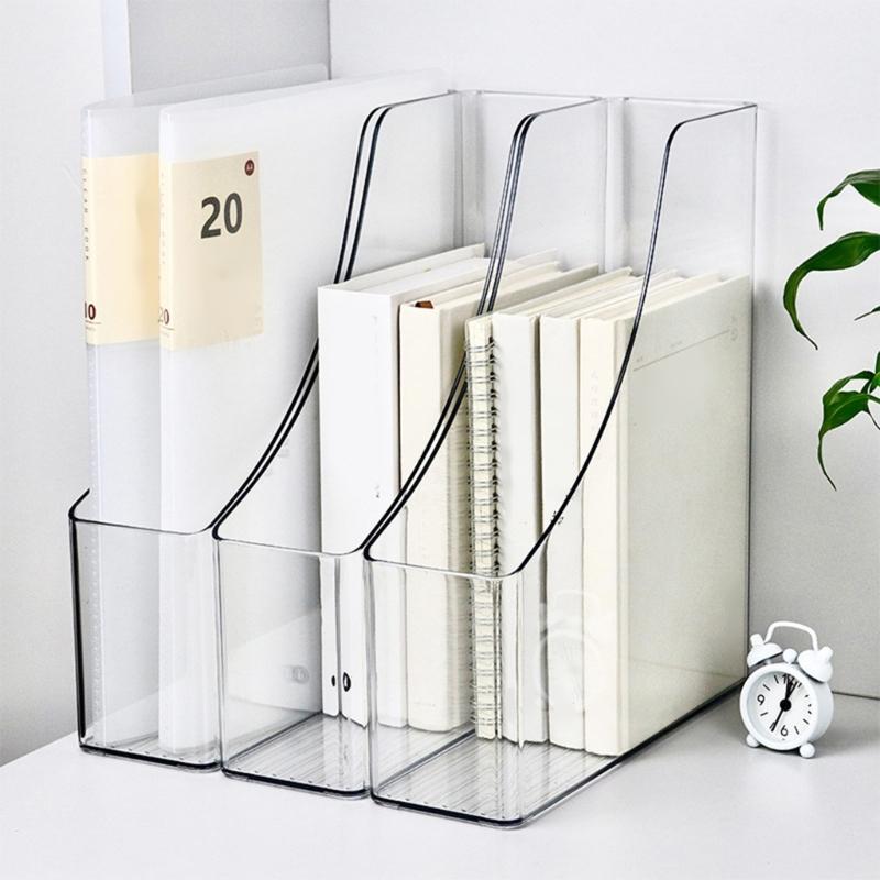 Schreibtisch Buchstützen Klar Buchstützen Zeitschriftenständer Dokumentenorganisatoren Platzsparend Zeitschriftenständer Buchstütze für Büro