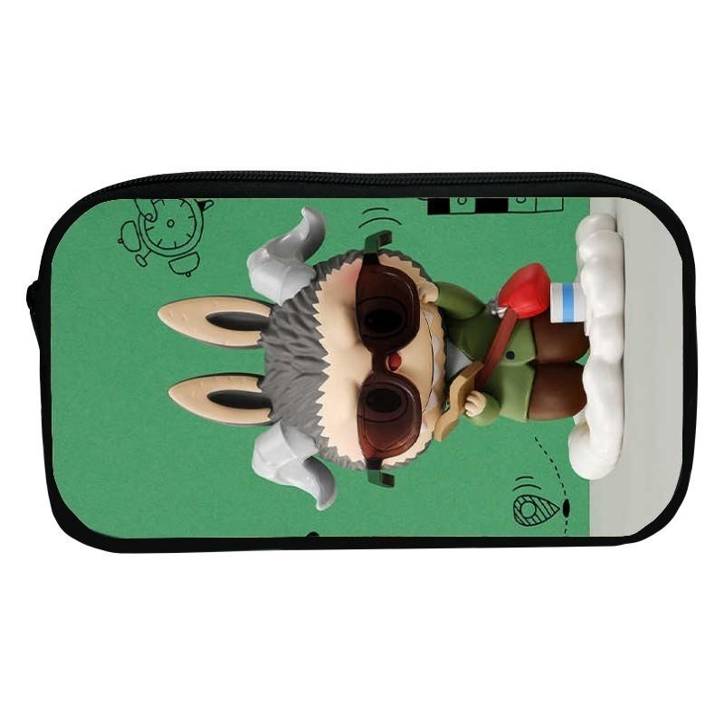 Sött tecknad kanin pennskrin för barn Hållbart polyester-pennfodral