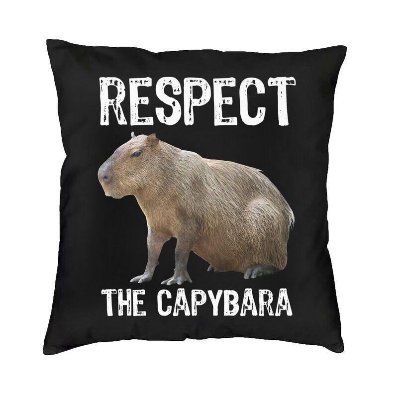 Doodle Plants Capybaras Pillow Case 40X40Cm Living Room Decoration Kawaii Wild Animals Cushions For Sofa Square Pillowcase