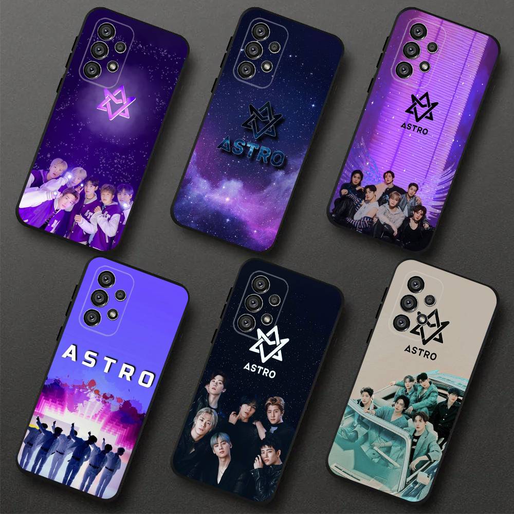 A-Astro Kpop Music Phone Case For Samsung S 25,24,23,22,30,21,10,9,Ultra,Plus,Lite,FE,4,5G Black Soft Case