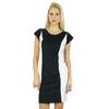 Bimba Women Black and White Bodycon Dress Rayon Knee Length Dress