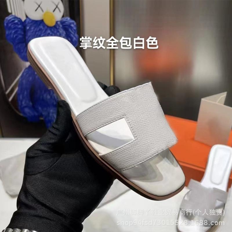 Diese H Hausschuhe Damen Sommerkleidung vielseitig neu Leder Ein-Riemen Sandalen H-förmig flacher Boden