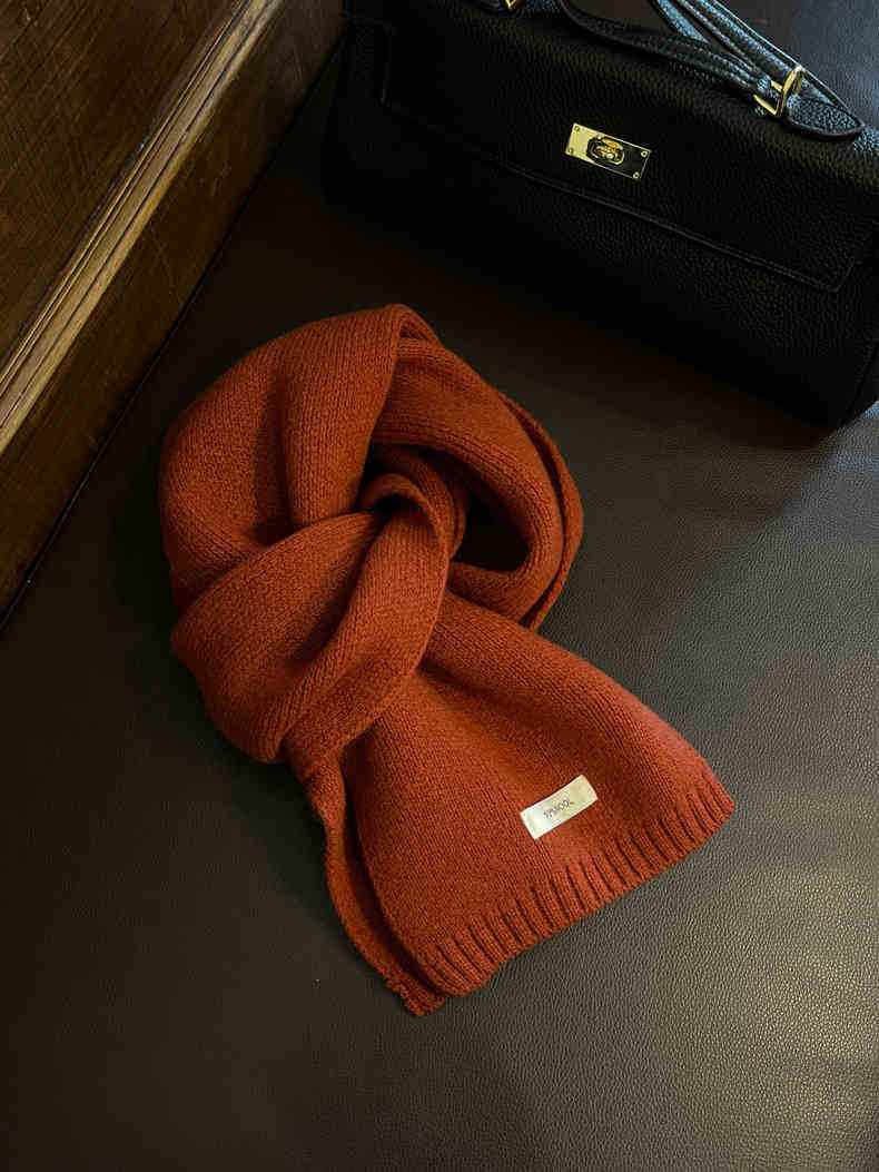 

Отборный австралийский шарф из чистой шерсти 100% кашемира для мужчин и женщин, зимний теплый вязаный шарф для пар оранжевый