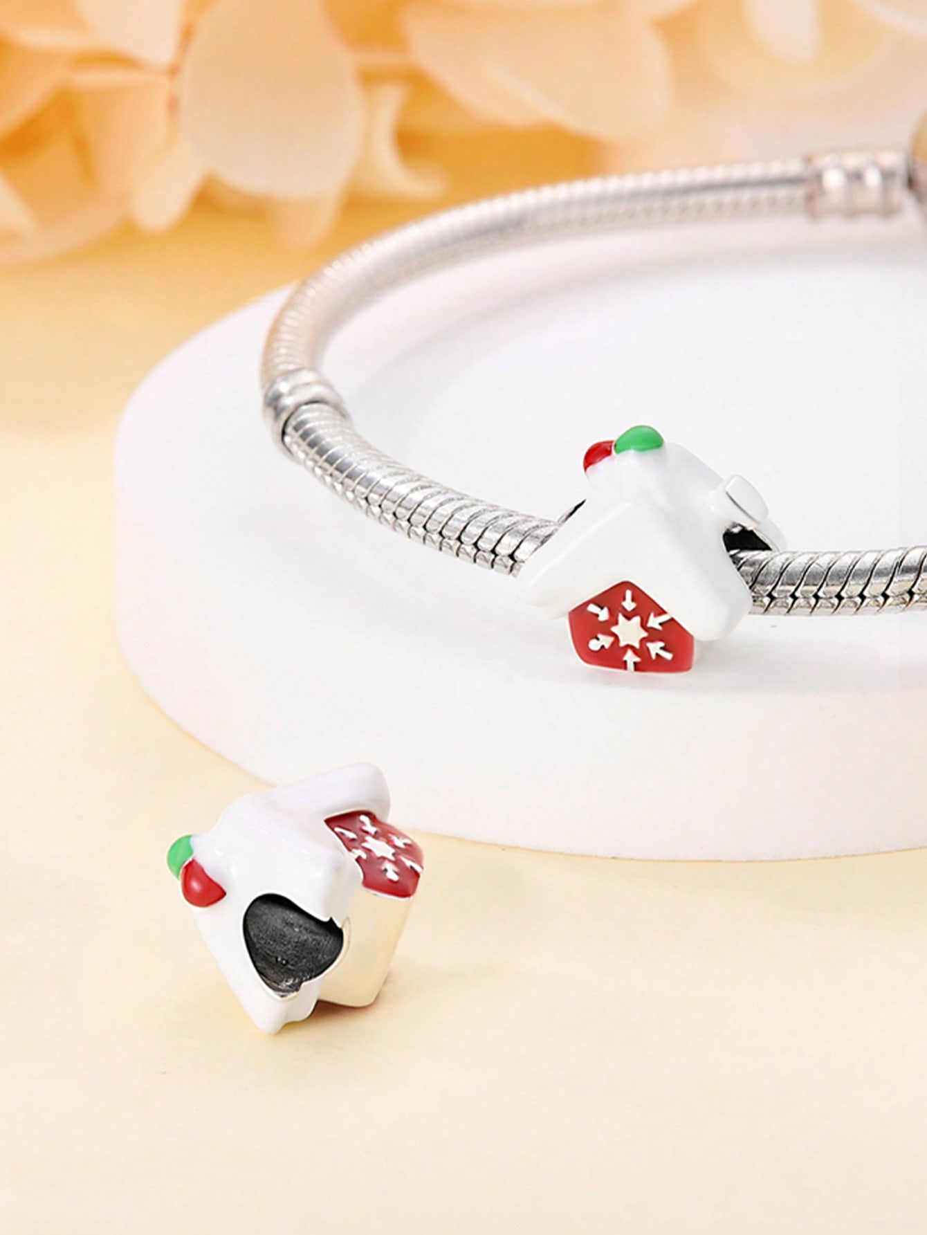 Рождественский Подарок Бусины Шарм Медное Покрытие Подходит для Шармов Медь Оригинальный Браслет Для Изготовления Украшений Своими Руками Шарм