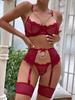 New Hot Erotic Mesh Lingerie Set Women Sexy Lingerie +Garter +Panties Set Sensual Lingerie Sex Suit Hot Porn Exotic Costumes