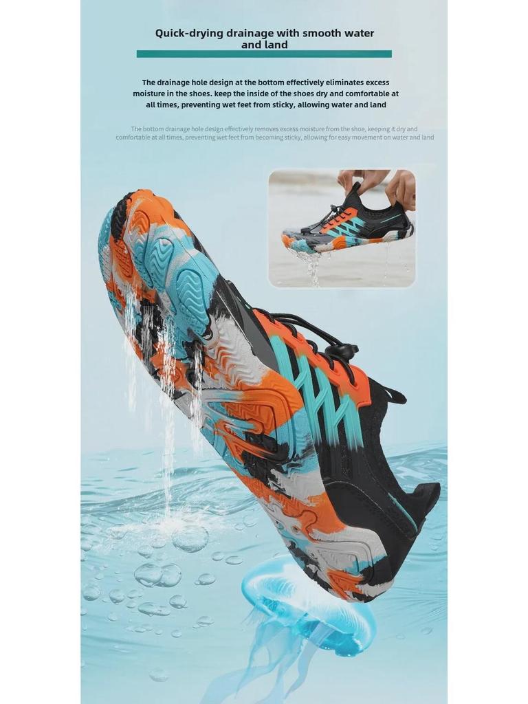 Plaj, Dere, Yüzme ve Salon Sporları için Unisex Hızlı Kuruyan Kaymaz Beş Parmaklı Aqua Ayakkabı.