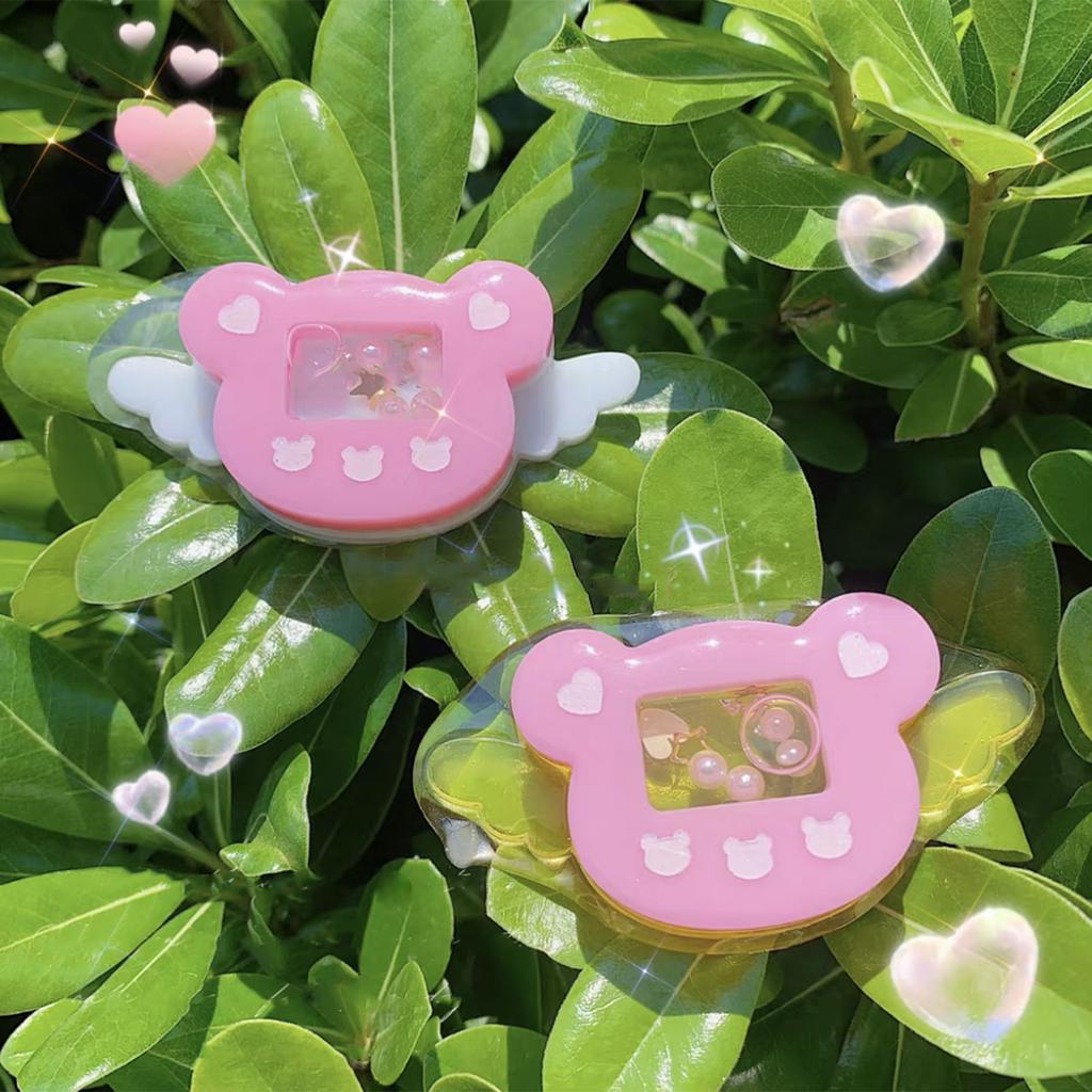 DIY Angel Bear Bowknot Ornament Quicksand Silicone Epoxy Mold DIY Keychain Pendant Jewelry Craft Mould for Birthday Gift