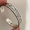 Retro Carved Graffiti Bracelet For Men Women Zinc Alloy Punk Gothic Adjustable Bracelet Designer Zircon Unisex Accessories Gift