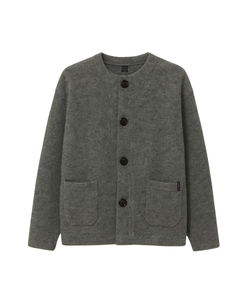 Azender Melange Pocket Cardigan Gray