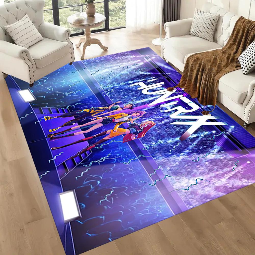 Golden K-pop Stars Square rugs are a great choice for living rooms, bedrooms, home décor, and as gifts.