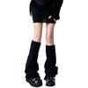 Women Flared Loose Foot Cover Winter Furry Solid Color Leg Warmers Streetwear