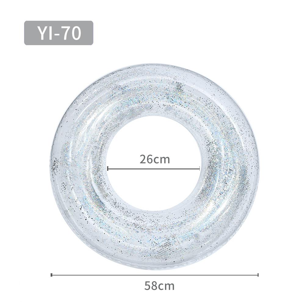 Transparent Glitter Pool Foats Swimming Ring Adult Children Inflatable Pool Tube Giant Float Boys Girl Water Fun Toy Swim Laps