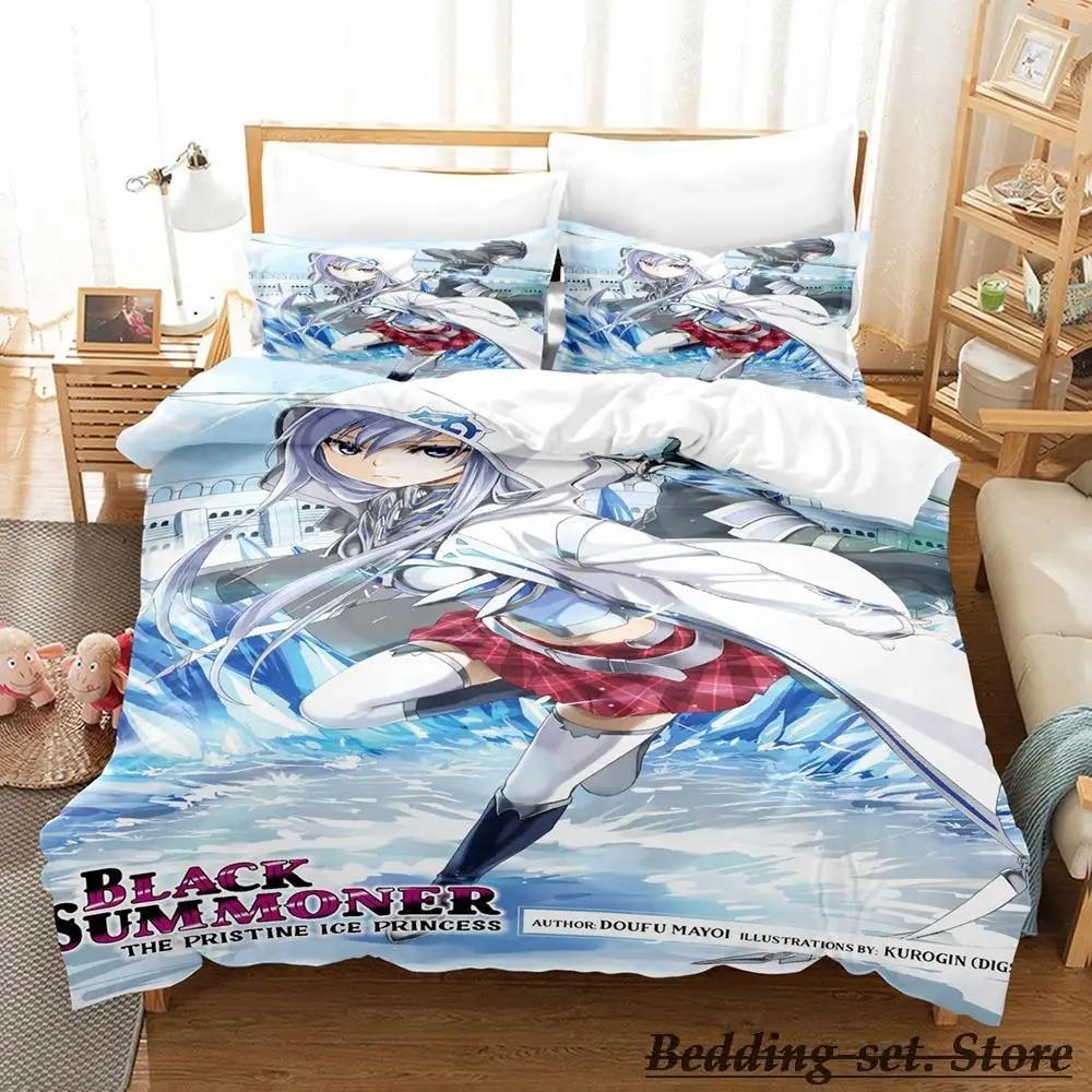 Black Summoner Anime Bedding Set Single Twin Full Queen King Size Duvet Cover Sets for Adult Kid Bedroom