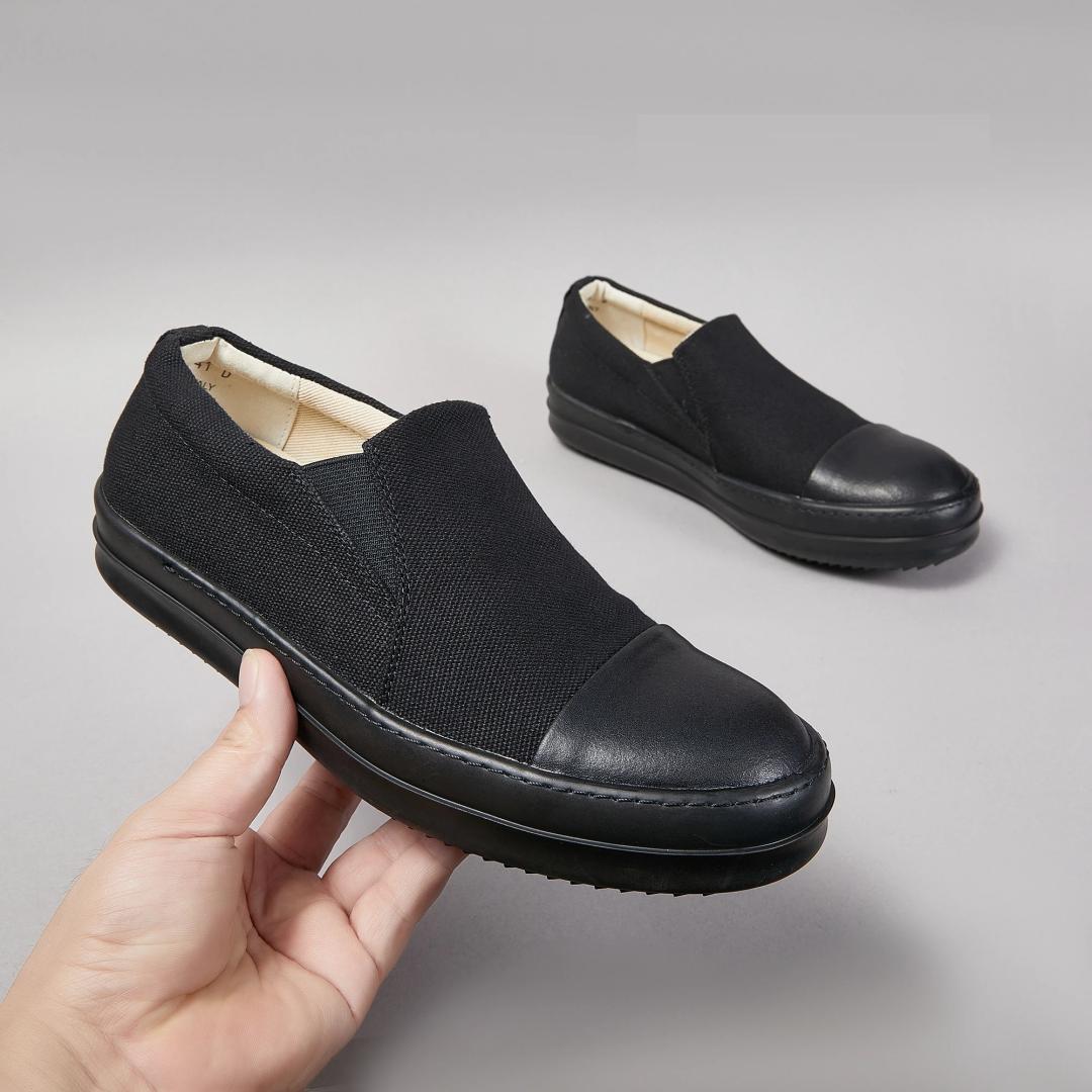 

Ro Уличные кроссовки Мужские низкие кеды Черный холст СЛИПОНЫ Женская повседневная обувь Классические роскошные кроссовки Мужские черные лоферы 48