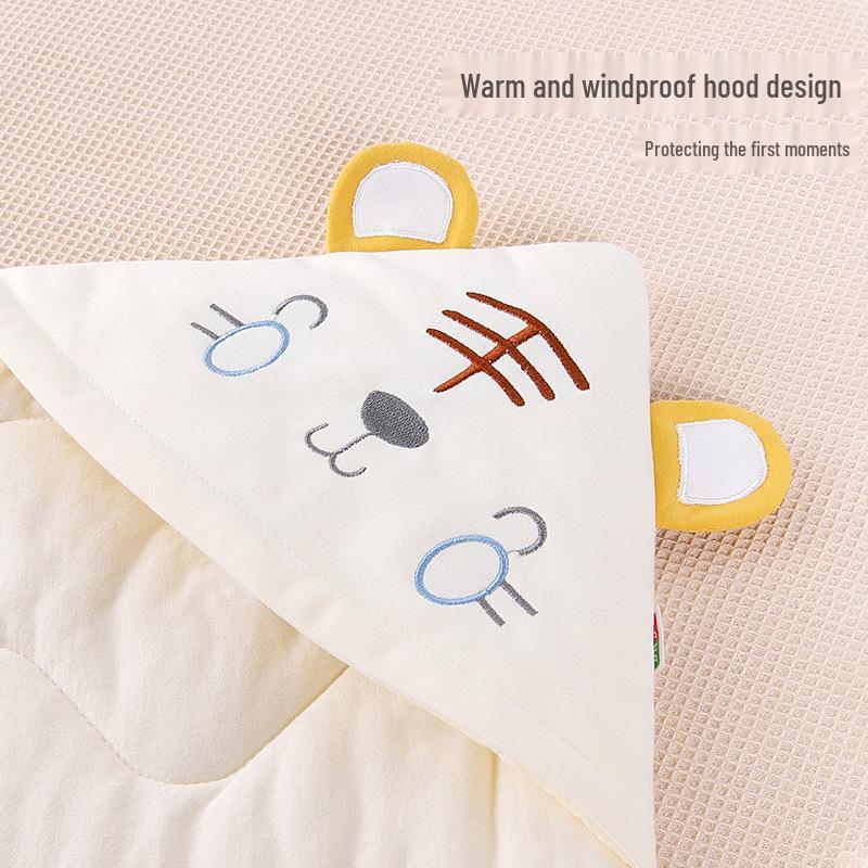 Year of the Rabbit Pure Cotton Thickened Baby Swaddle – Newborn Spring, Autumn, Winter Wrap