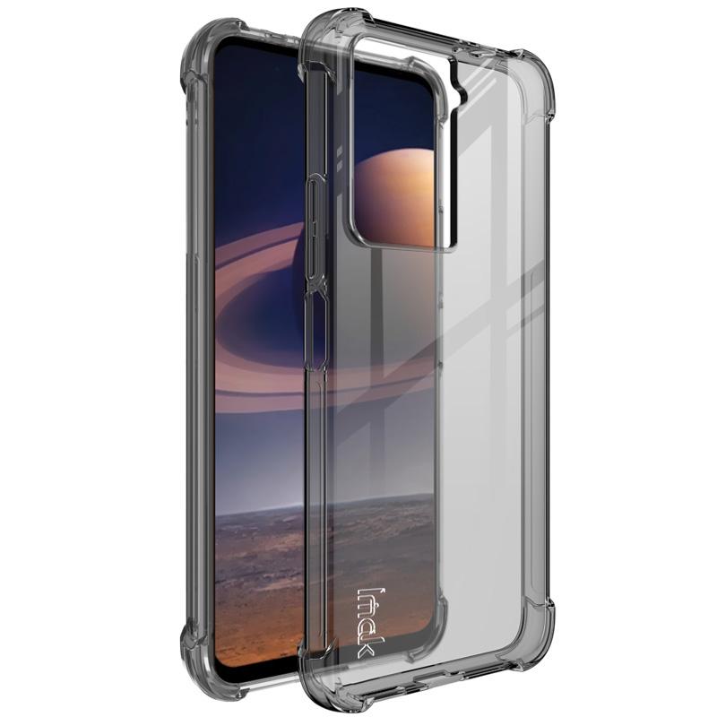 

IMAK For HTC U23/U23 Pro 5G Phone Case Soft TPU Clear Back Cover with Airbag Corners Protection Transparent Black