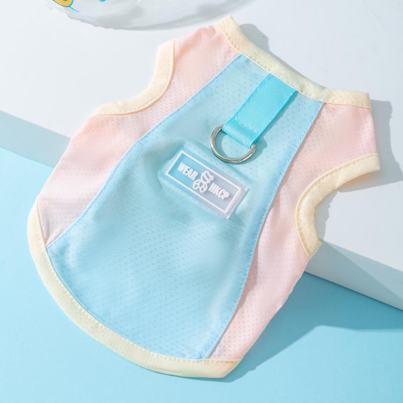 Striped POLO Shirt Puppy Clothes Spring and Autumn Thin Style Teddy Bichon Bear Schnauzer Pet Summer Cat Summer