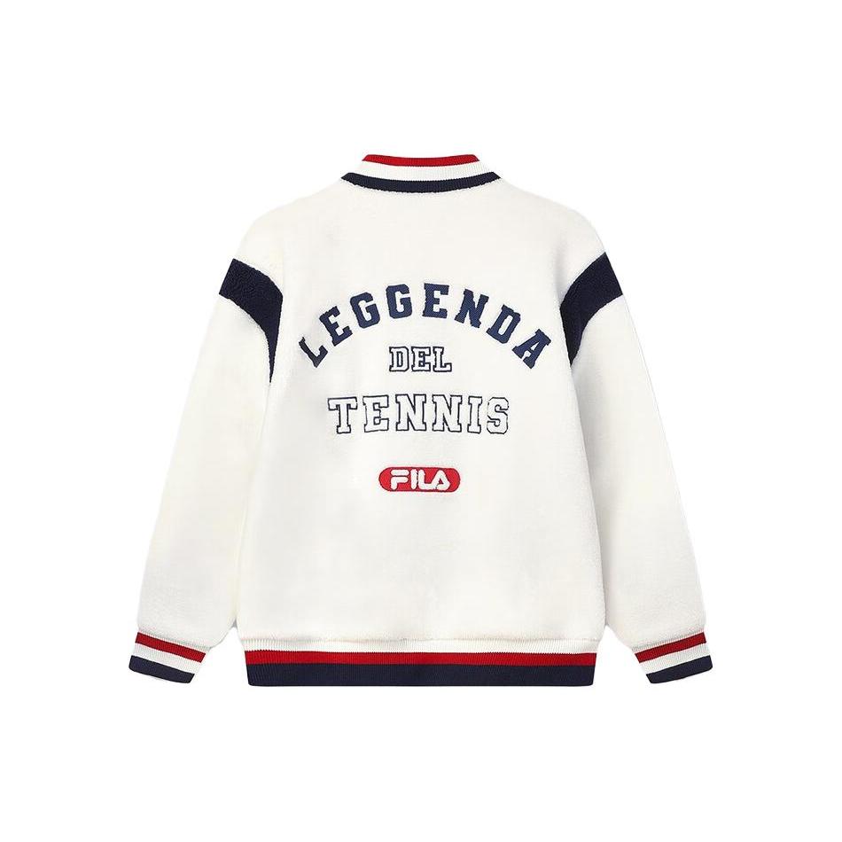 New FILA Baseball Jacket Men's Fresh Ivory F11M349502F-IV