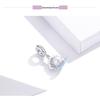 Yinziyun S925 Sterling Silver Pearl Oyster Pendant Bracelet, Fashion Inlaid Pearl DIY String BSC242
