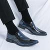Men's Shoes Large Size Chelsea Leather Shoes Foreign Trade Pointed Small Leather Shoes Men's Size 37-45 One-pedal Lazy Shoes Men
