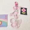 Colorful Beaded Keychain Acrylic Alloy Phone Charm Fashionable Keyring Pendant Accessory Stylish Key Chain Ornament