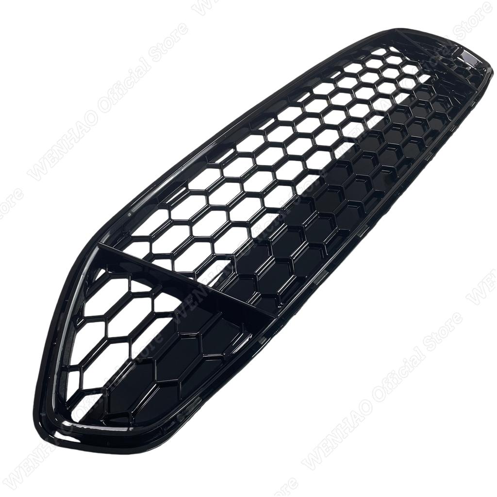 Car Front Bumper Radiator Grille For Ford Fusion Mondeo 2013-2016 Honeycomb Mesh Center Racing Grille Cover Gloss Black ABS
