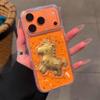 Gold Foil Resin iPhone 17 Pro Case, Compatible with Apple 16 Pro, Golden Horse 15 Pro, Transparent 14 Pro - New Year Edition