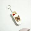 Waterproof Keychain Pill Organizer Tulip Pattern Portable Compact Pill Case Small for Outdoor Activities Daily Medication Carry