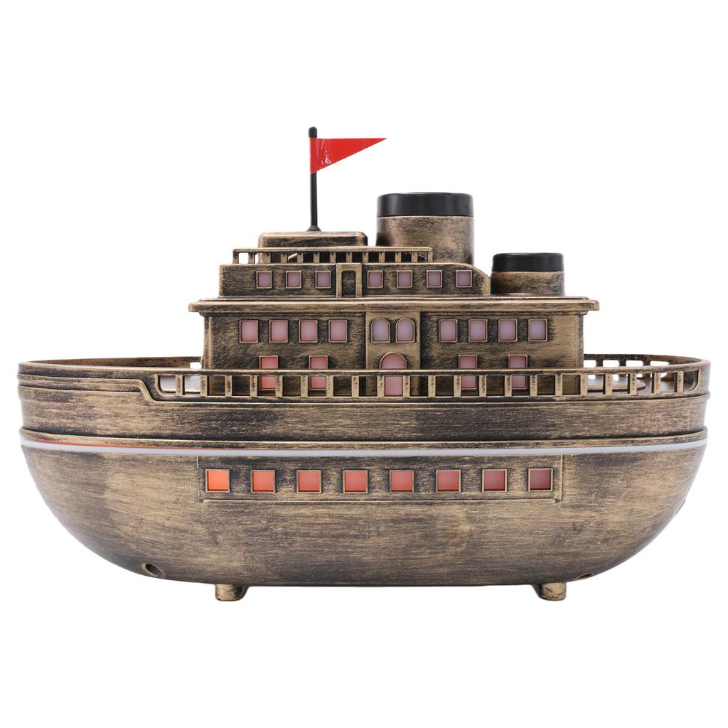300ML Cruise Ship Essential Oil Diffuser Auto Shut-Off Aromatherapy Diffuser with 7-Color LED Lights 2H/4H Timer for Bedroom