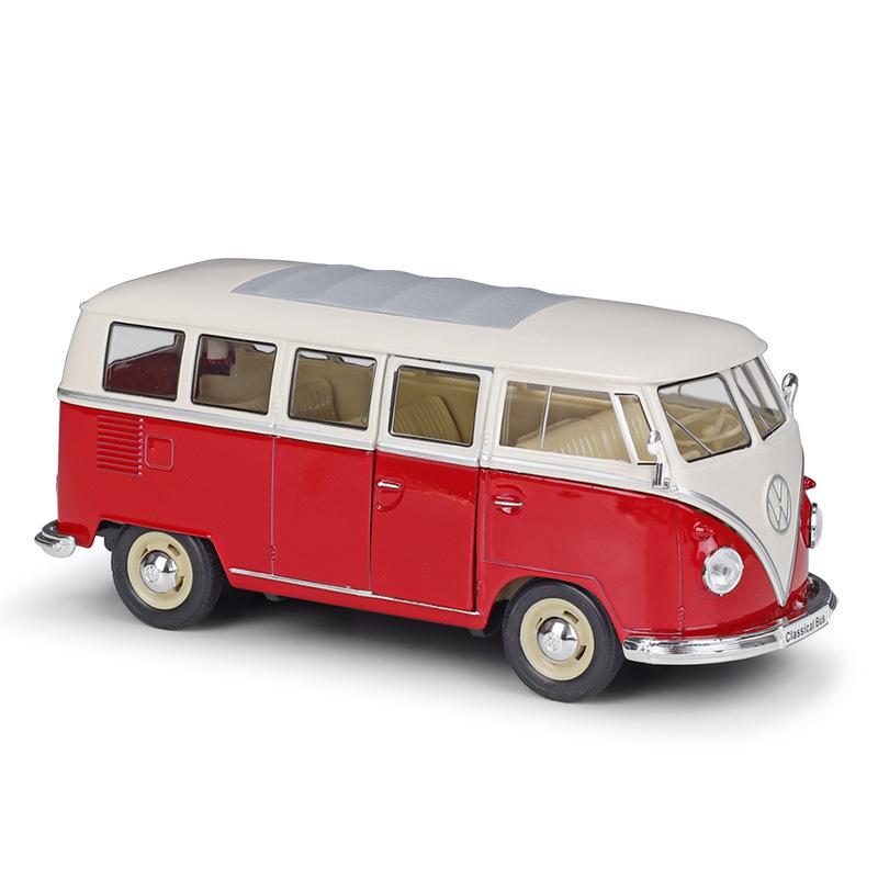 

Масштаб 1/24 Welly 1963 Volkswagen T1 Bus, модель автомобиля из сплава, литье под давлением, металлические игрушечные автомобили, модель автомобиля, коллекция высокой имитации, детские подарки 1/24-17.2x7.6x7cm белый/красный