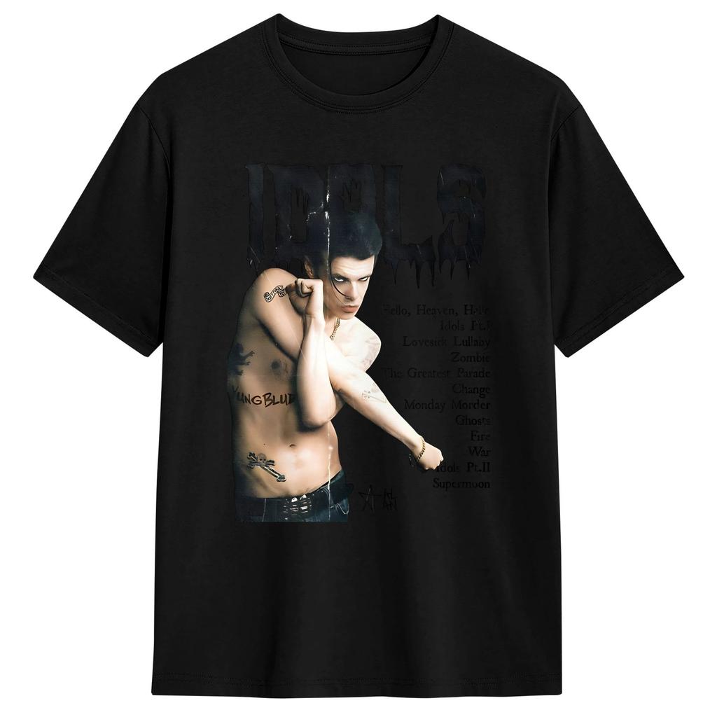 Casual T Shirt Summer Idols Tour Yungblud Hipster T Shirts Cotton Tshirt for Unisexs YK Fun Short Sleeve Top Tees