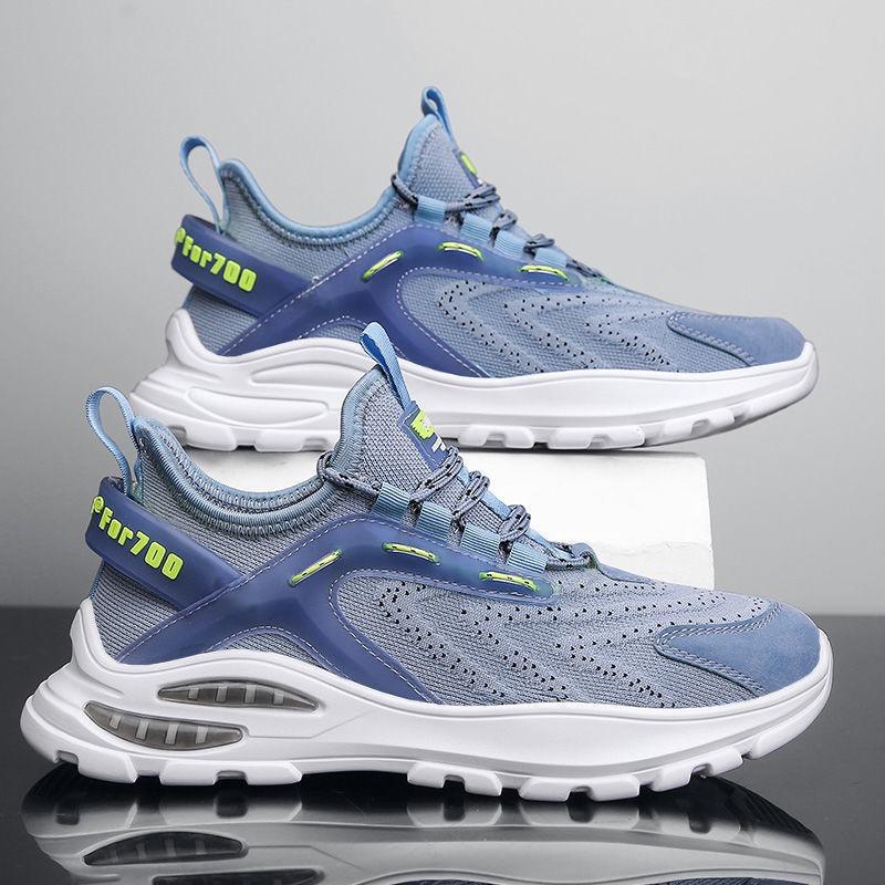 Men's shoes running shoes flying woven mesh breathable trendy shoes men's casual sports shoes dad shoes breathable and comfortable