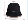 Windproof Knitted Bucket Hat Warm Women Fisherman Hat Fashion Wool Basin Cap  Shopping Travel