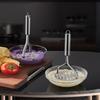 LUYING Stainless Steel Potato Masher Baby Food Preparation Utensil Perfect for Mashing Sweet and Vegetables Easy to Clean Fine Holes Reduces Effort