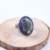 Vintage Lapis Lazuli Punk Ring Inspiriert von Klassischen Serien