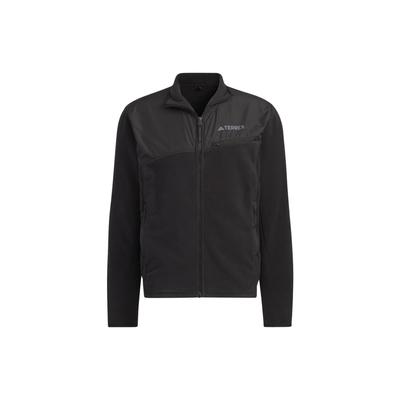 Fleecejacke mit Logo Outdoor-Fleece Sportjacke Herrenjacke Schwarz IL8996