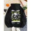 Japan Style Black Cat Hoodie Men Women Outdoor Street Casual Fashion Sport Cartoon Longsleeve Adult Autumn Winter Sweatshirt Top