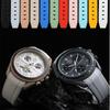 Silikonowy Pasek do Swatch X Omega Moonswatch Klamra ze Stali Nierdzewnej 20mm Zakrzywiony Końcowy Miękki Wodoodporny Zamienny Pasek do Zegarka Kobiety Mężczyźni
